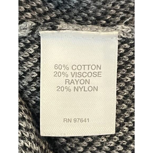 J. Jill Pullover Windowpane Plaid Knit Sweater 3/4 Sleeve Gray PM Grannycore - Picture 7 of 8